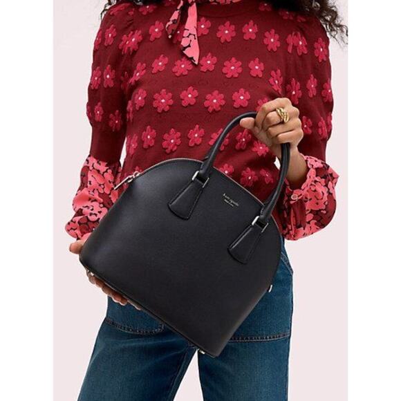 Kate Spade New York Reiley Large Dome Satchel - Black $397 - Picture 1 of 11